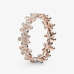 Pandora Rose Gold Plated With CZ Daisy Flower Ring 180934CZ-52  Ring Size 7